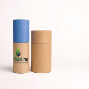 royal blue half kraft paper cylinder box